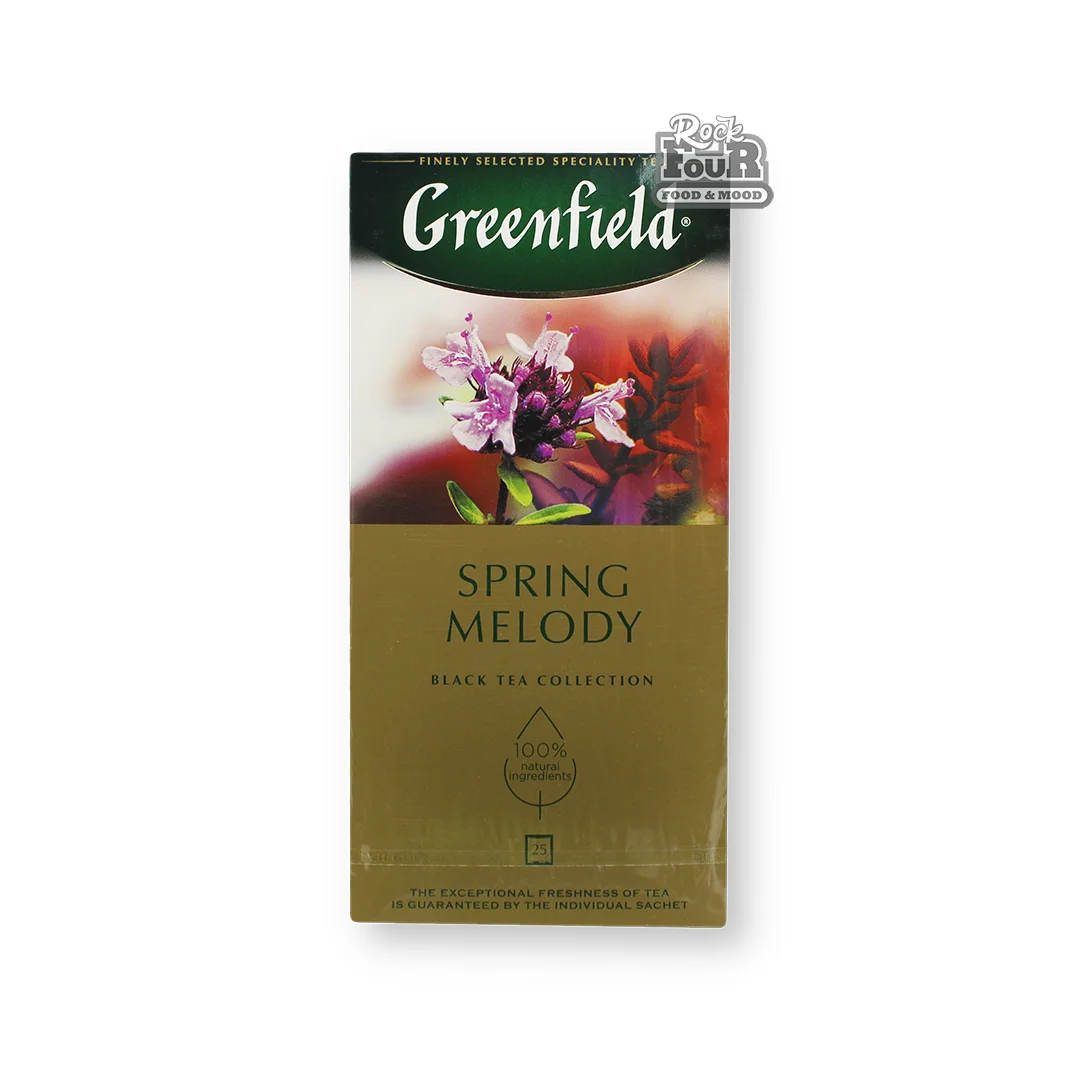 Black tea "Greenfield Spring Melody" baikhovy with the aroma of fruits and fragrant herbs 25pcs